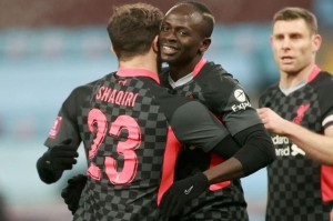 【足总杯】马内双响沙奇里2传 利物浦4比1维拉二队